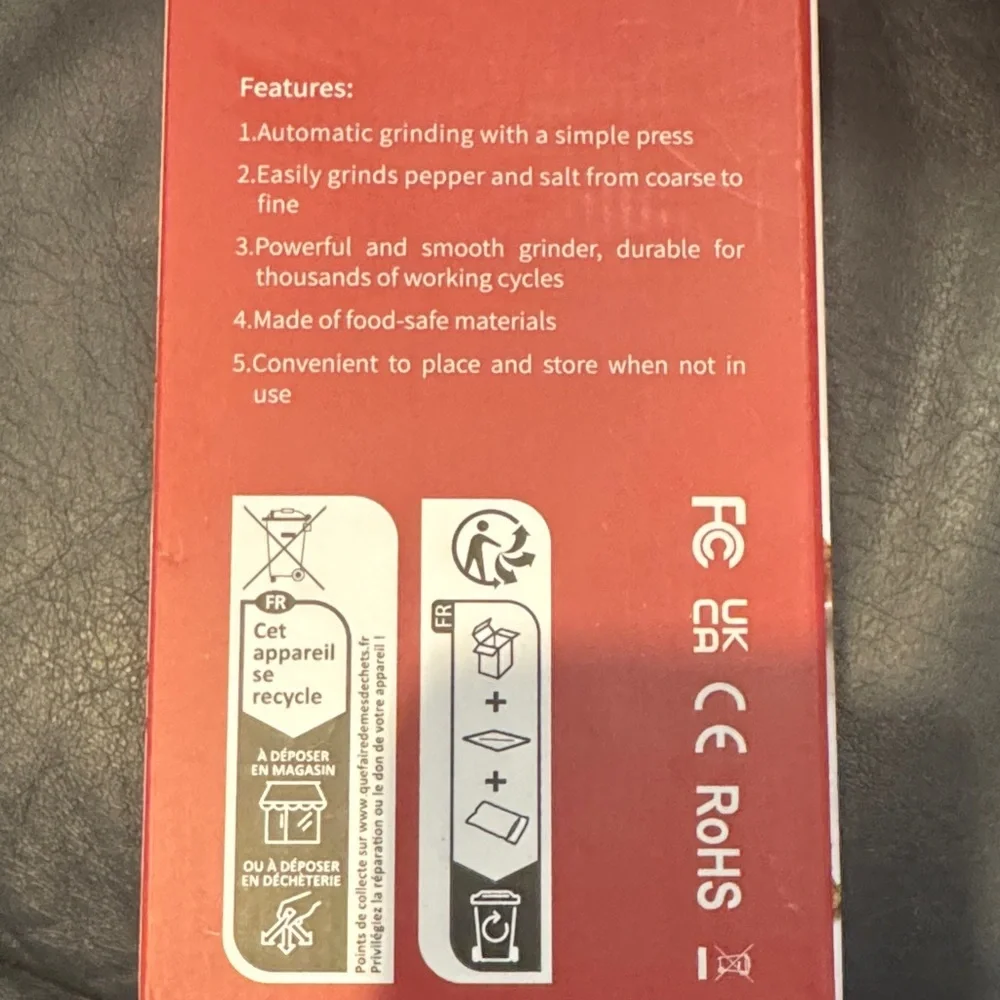Electric Grinder Set - Black. Brand New.
